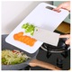 Tocator de bucatarie Astro premium, din plastic, dreptunghiular, fund de maruntit legume, fructe, paine, carne si altele, 33×20 cm, alb