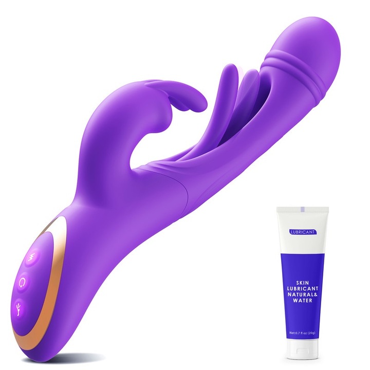 Snapder vibrátor/kenőanyag készlet, Alkalmazásvezérlő, 9,44cm, lila