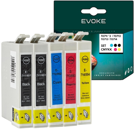 Lot De Cartouches D'encre Compatibles Pour Epson T0711 à T0714 (711, 712, 713, 714) - 3x4 Couleurs