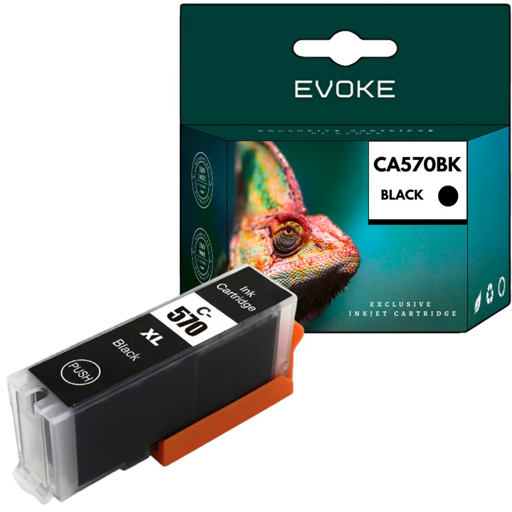 Cartus cerneala imprimanta pentru Canon 571C cyan, 12 ml, 760 pagini, 0332C001 / CLI571C, compatibil cu MG5750 MG6850 MG7750 XL