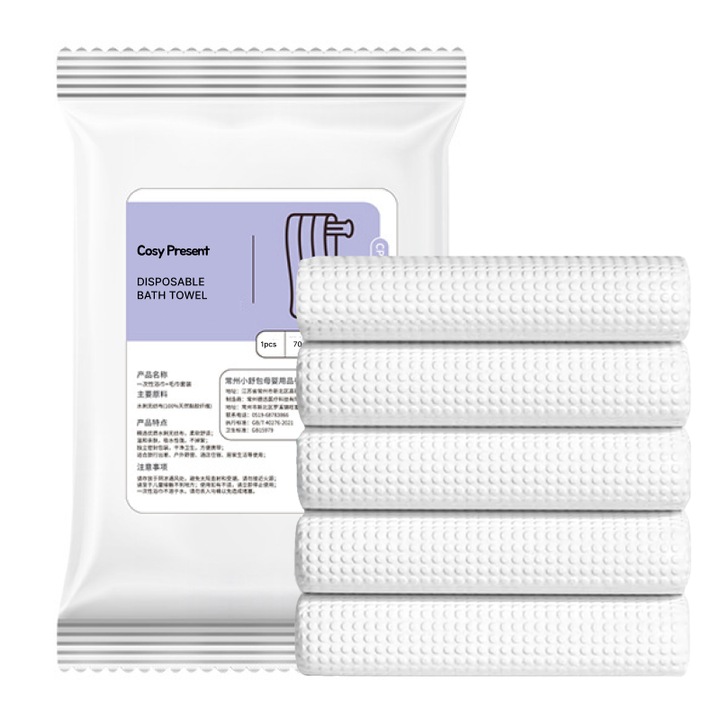 Хавлиени кърпи за еднократна употреба, растителни влакна, 60x100 см, бели