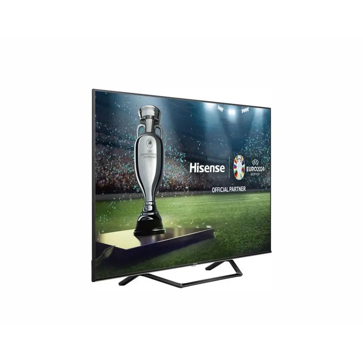 Televizor Hisense 55" A7NQ, 4K Ultra HD 3840x2160, QLED, FALD, Quantum Dot, HDR 10+, HLG, Dolby Vision, Dolby Atmos, Smart TV, senzor de lumina, WiFi 5GHz, BT, 3xHDMI, 2xUSB , LAN, CI+, DVB-T2/C/S2, negru 55A7NQ