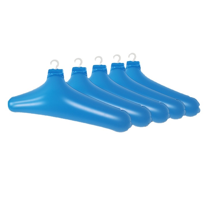 Set de 5 umerase portabile umflabile, Enforose, constructie robusta din PVC, rezistente la vant, pentru organizarea hainelor in calatorie