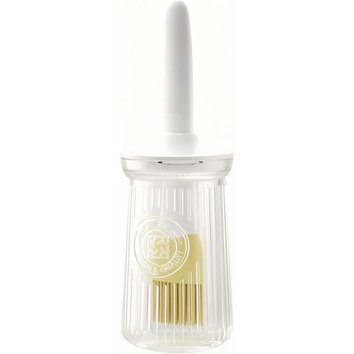Oliviera din sticla cu pensula integrata, capacitate 200ml, alb