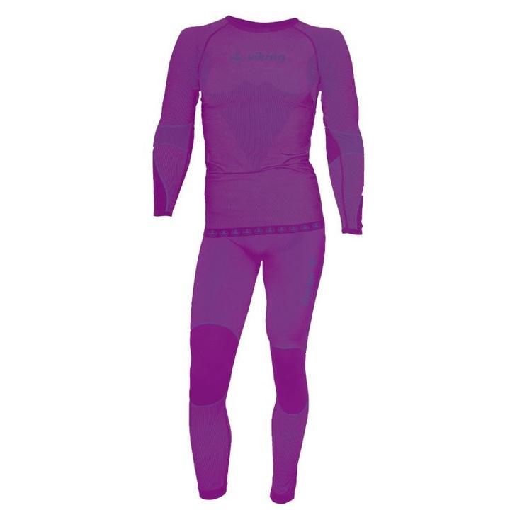 Set termoactiv copii, Viking, poliester, violet, 152 CM