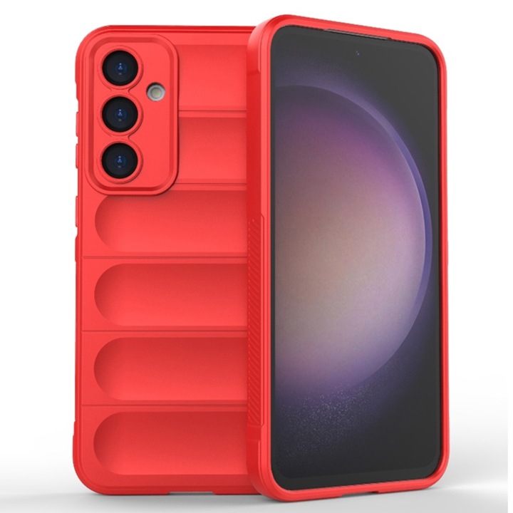 Капак за Samsung Galaxy S23 FE DaDen® Magic Shield, Удароустойчив, Вътрешност от микрофибър, TPU, Черен