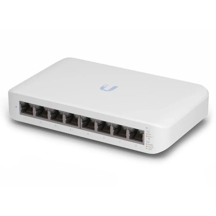 Ubiquiti UniFi Switch Ultra 8-Port PoE Switch Бял, 241699, Switch