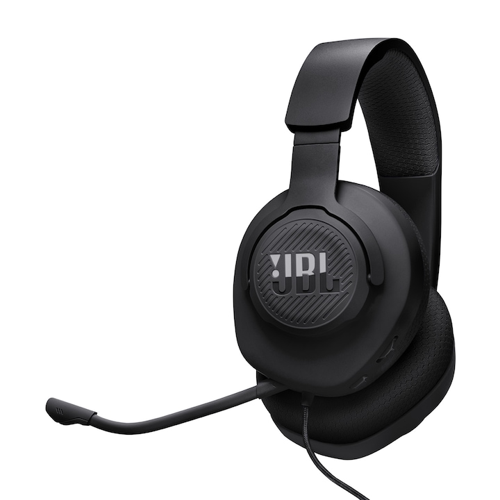 Casti gaming JBL Quantum 100M2, cu fir, microfon detasabil, negru