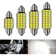 Set 10 becuri LED auto, JENUOS®, Lumina alb 6000K, putere 3W, 500Lumeni, 12V, pentru plafoniera, portbagaj, Lampi numar Lumina alb, aluminiu, 2.79g, Argintiu