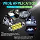 Set 10 becuri LED auto, JENUOS®, Lumina alb 6000K, putere 3W, 500Lumeni, 12V, pentru plafoniera, portbagaj, Lampi numar Lumina alb, aluminiu, 2.79g, Argintiu
