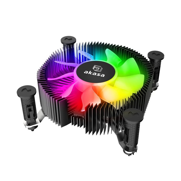 Racitor CPU, ventilator cu sase tuburi de cupru, iluminare ARGB, 2000RPM, 72CFM, 80.000H, ventilatie controlata de temperatura, 22dB, 120x120x25 mm, alb