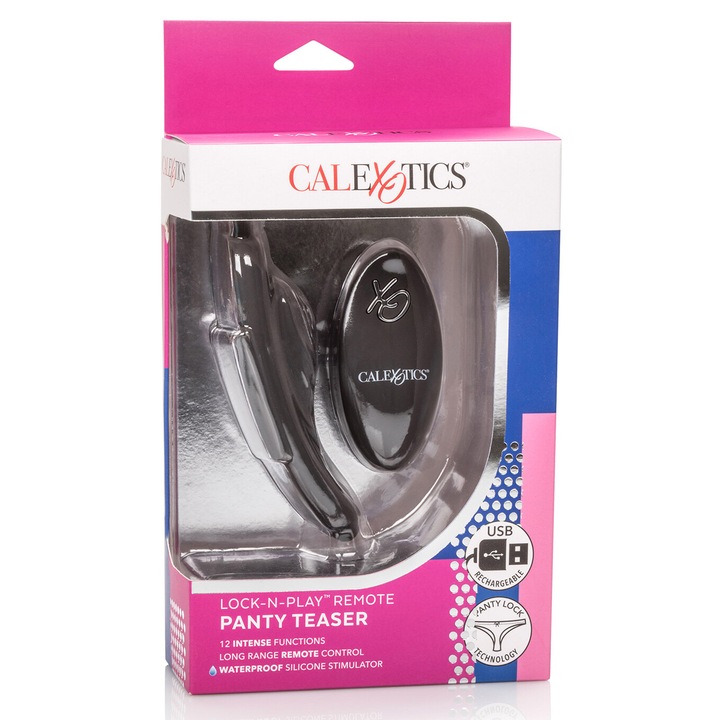 CalExotics LOCK N PLAY REMOTE Stimulátor, orvosi szilikon, vezeték nélküli, 40x70 perc, többszínű