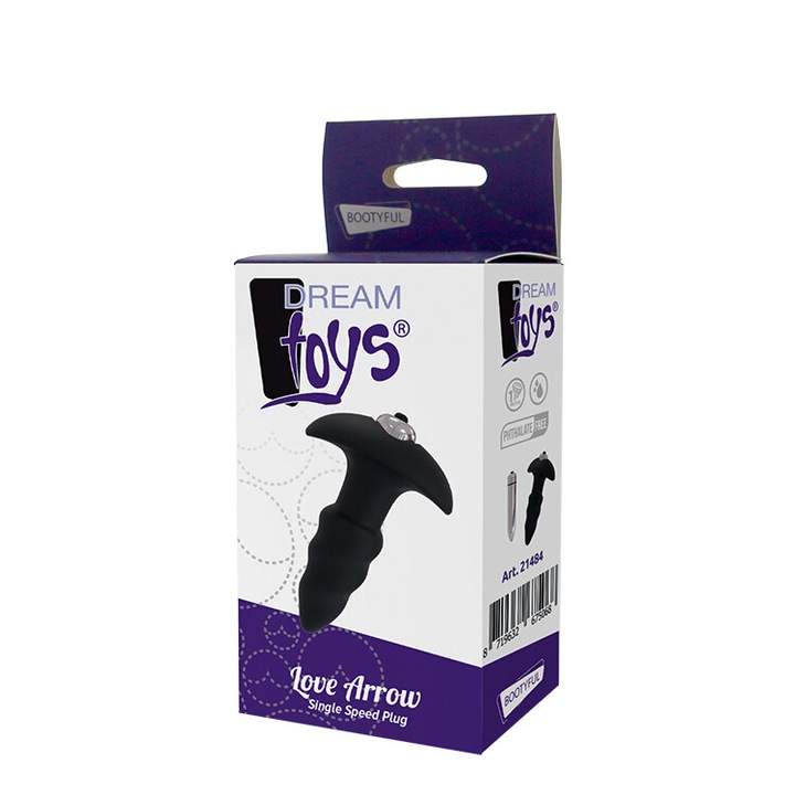 Rezgő anális dugó, Dream Toys, szilikon/ABS, 100%-ban biztonságos, kényelmes