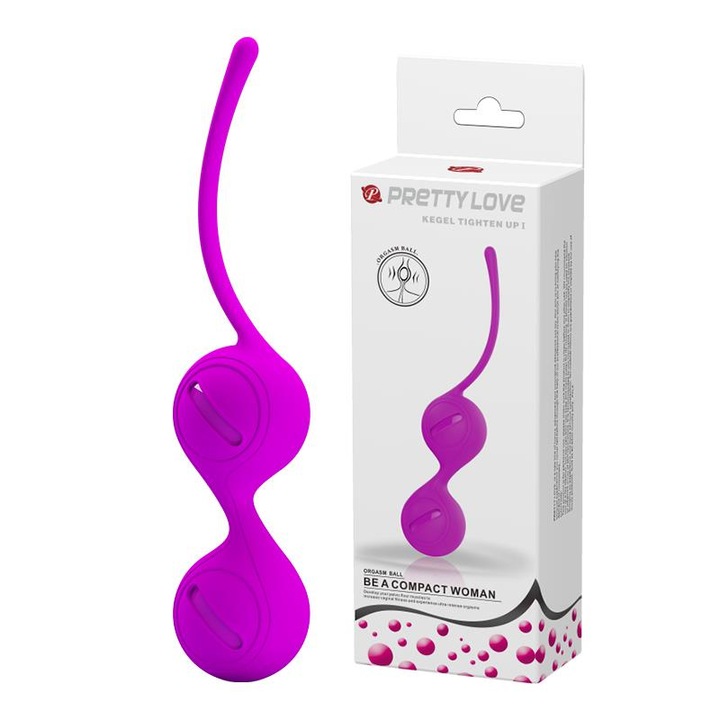 Bile vaginale Pretty Love, silicon, efect de stimulare, mov