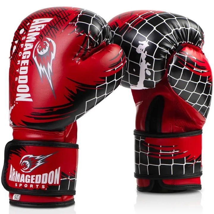 Manusi de Box Armageddon Sports, Rosu, 12 oz