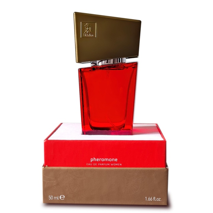 Parfum cu feromoni pentru femei, Hot SHIATSU 50 ml, rosu, concentratie ridicata