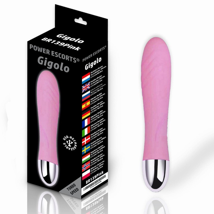 Mini G Spot Power Escorts vibrátor, 17,2 cm, rózsaszín, újratölthető, vízálló