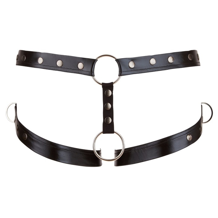 Харнес BDSM Svenjoyment, Матов, Полиестер, Странични D-образни халки, M/L