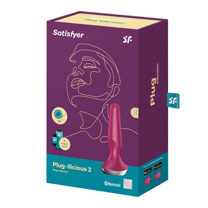 Satisfyer Plug-Ilicious 2 anális vibrátor, testbarát szilikon, vízálló IPX7