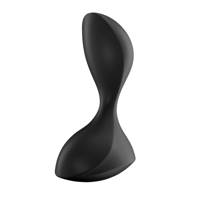 Satisfyer Sweet Seal anális vibrátor, orvosi szilikon, alkalmazásvezérlő, fekete, 105x60 mm