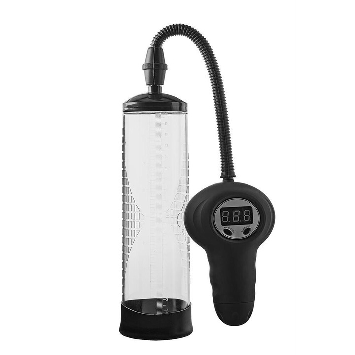 Помпа за пенис Dream Toys, Автоматична, Прозрачен цилиндър, Допълнителен ръкав, 20x5.9 см