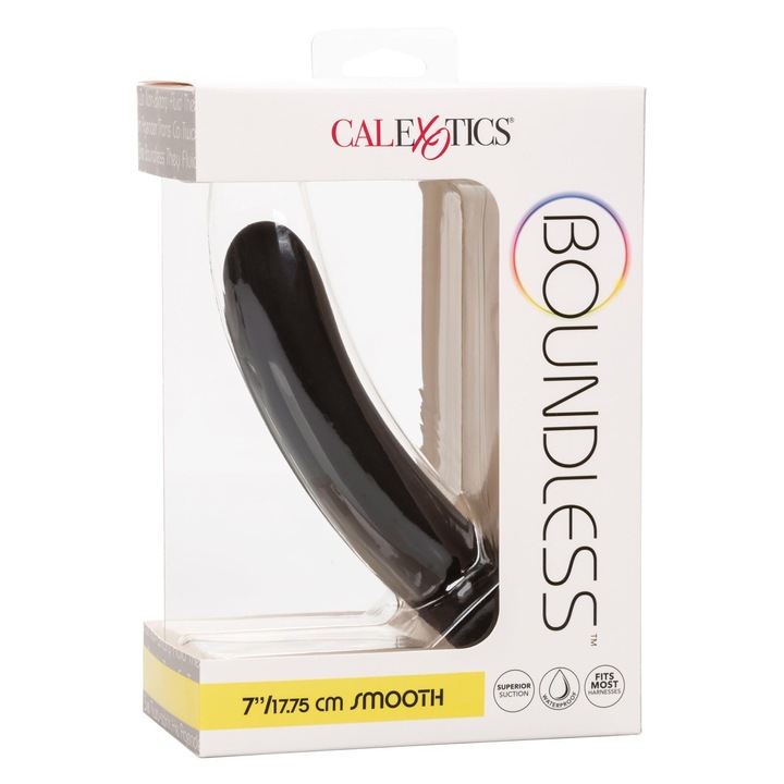 Дилдо CalExotics, хипоалергенен силикон, вендуза, черна, 7"