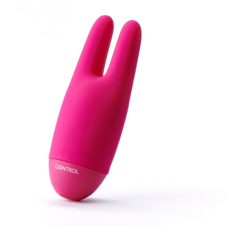 Вибратор с двойна вибрация, медицински силикон, розов, 12.4x3.9см, водоустойчив