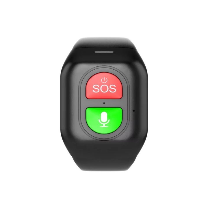 Bratara inteligenta Wonlex S8-F 4G Senior cu tracker GPS, neagra