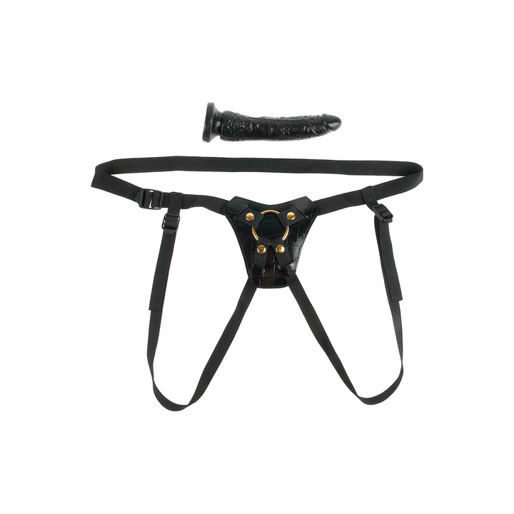 Страпон Pipedream GOLD DESIGNER, Черен