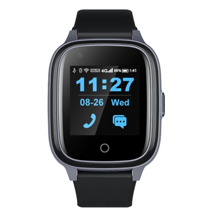 Wonlex KT17S GPS тракер смарт часовник, черен