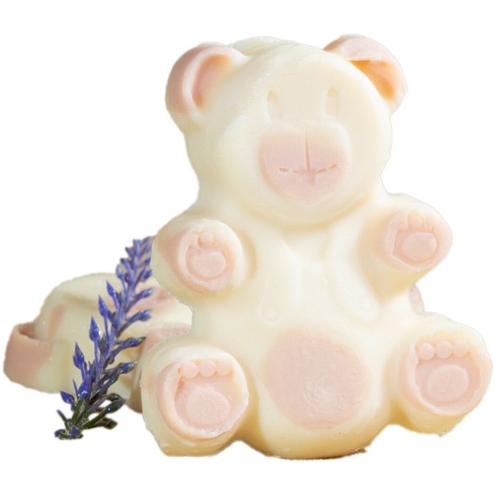 Fehér - rózsaszínű maci kecsketej szappan - 70g