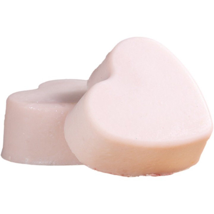 Rózsaszínű szív kecsketej szappan - 100g