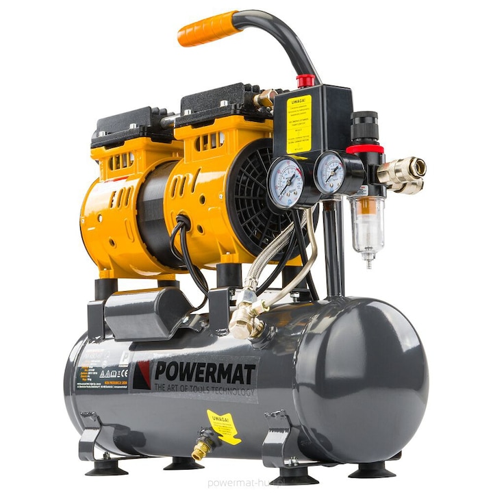 Compresor Portabil, Powermat PM-KBO-6T, 150 l/min, 8 bar, 53x19x50cm