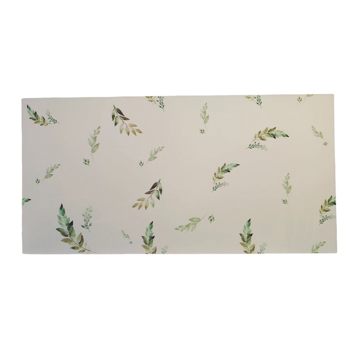 Torch WALL DECOR, öntapadó tapéta, levelek minta, könnyen felszerelhető, vízálló, 30 X 60 cm, fehér