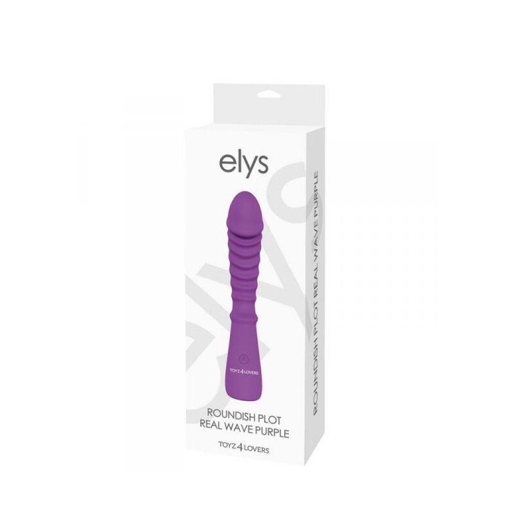 Elys Vibrátor, Roundish Plot Real Wave, lila, USB, vízálló