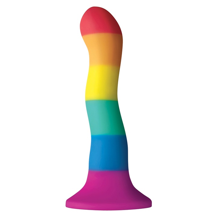 Dildó Wave 6Inch Pride Edition, ns novelties, többszínű, szilikon, tapadókoronggal