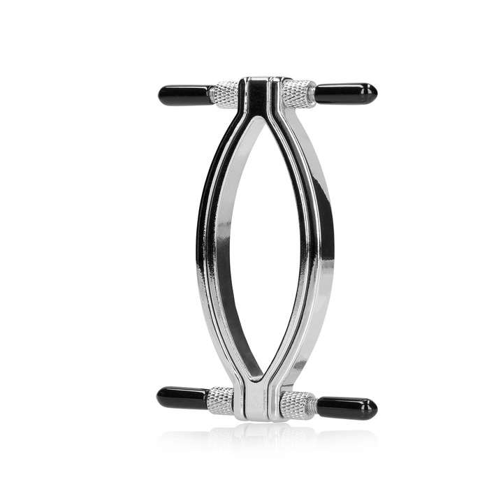 Clema reglabila pentru placere intima Ouch!, metal, cu capace PVC