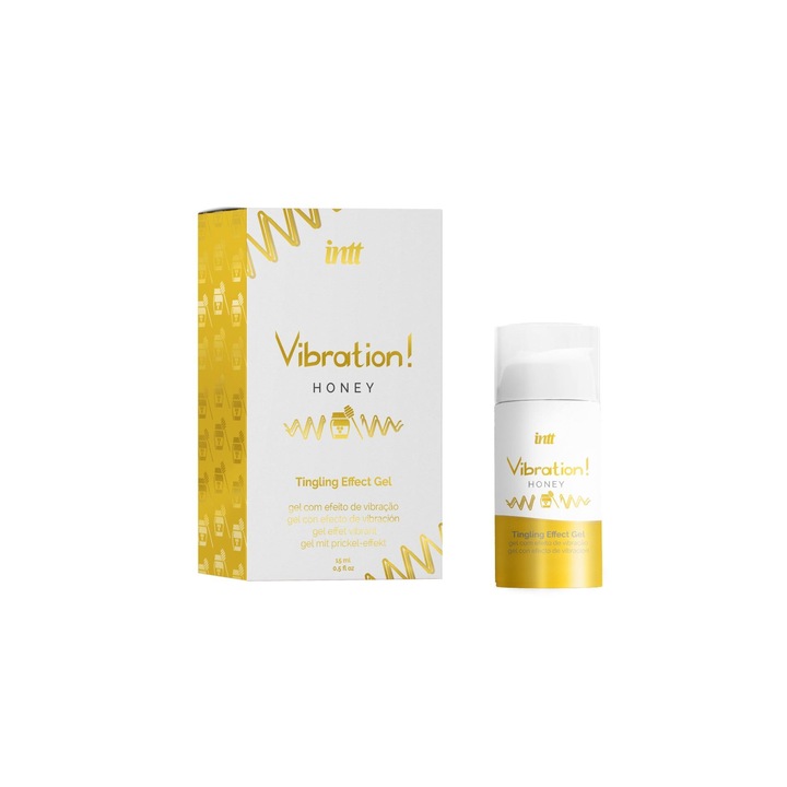Síkosító Intt, HONEY VIBRATION, vibrációs és melegítő hatású, 15 ml