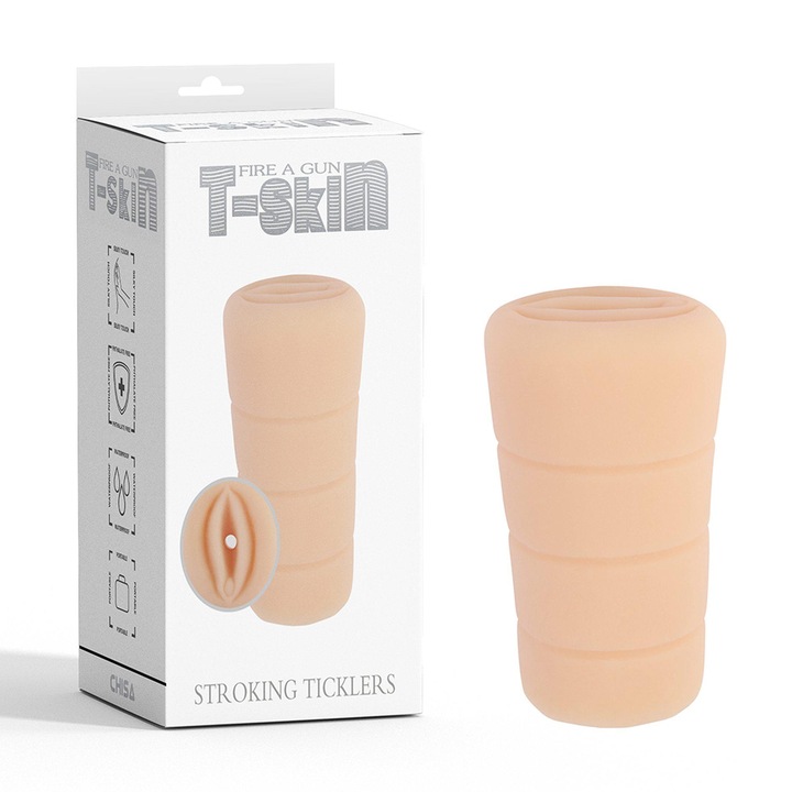 Maszturbátor, Chisa, T-skin, 9.8x5.5cm, bézs