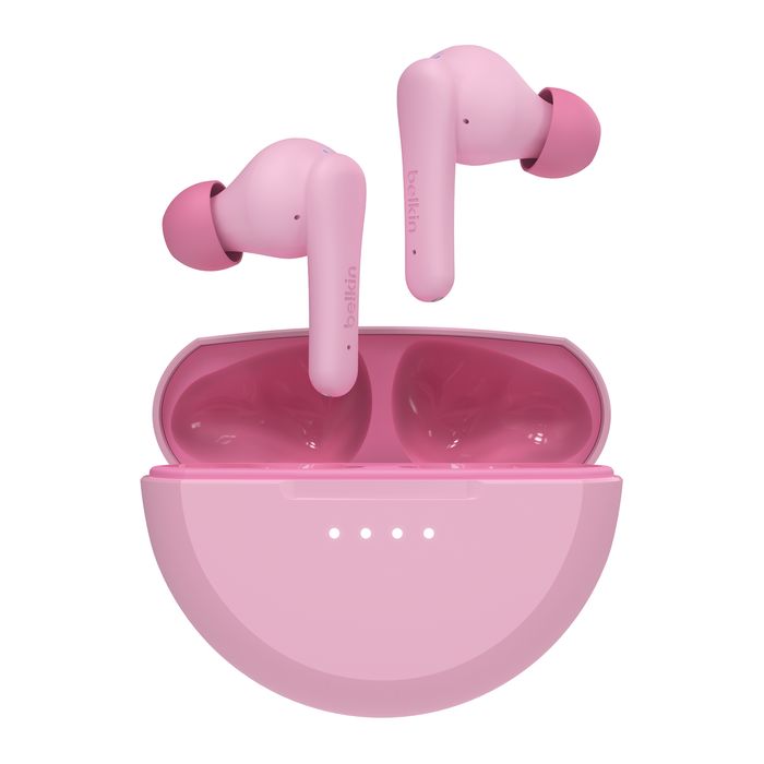 Casti Wireless Belkin Soundform Nano2 pentru Copii, Roz, Bluetooth, 10m
