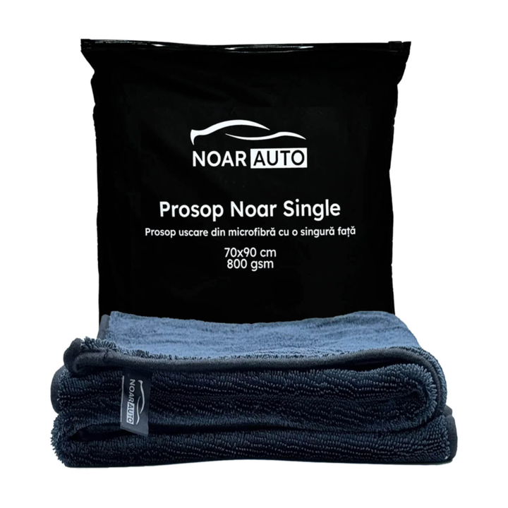 Prosop uscare auto 70x90cm, Noar Single - 800 gsm, Noar Auto, Super Absorbant, Uscare in 2 minute, Microfibra Twisted-Loop