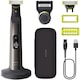Aparat de ras (0,2mm) si tuns (0,4-10mm) PHILIPS OneBlade Pro QP6652/61, Fata&corp, pieptene cu 20 de setări de lungime (0,4-10 mm), 2 accesorii pentru corp, 2 lame 360, 120 min (Li-ion), trusa, cablu alimentare USB-A, fara adaptor priza