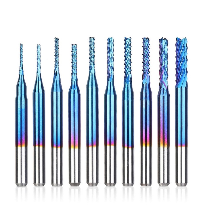 Set 10 Freze Yakumuz, Carbura Ultra-Fina, 0.8-3mm, Multicolor, 1/8" Shank