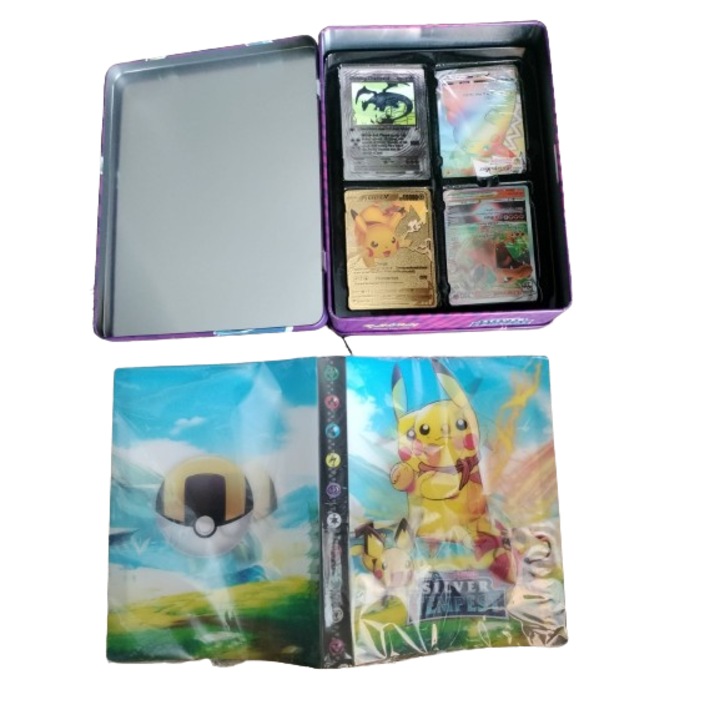 TEMPEST ヒョク ポラロイド Pokemon Silver Tempest Victiny doboz, 40 pokémon kártya + 40