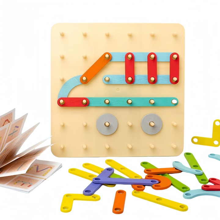 Пъзел Дървен 33 части многоцветен 21.5x1.5x5cm за деца над 3 години