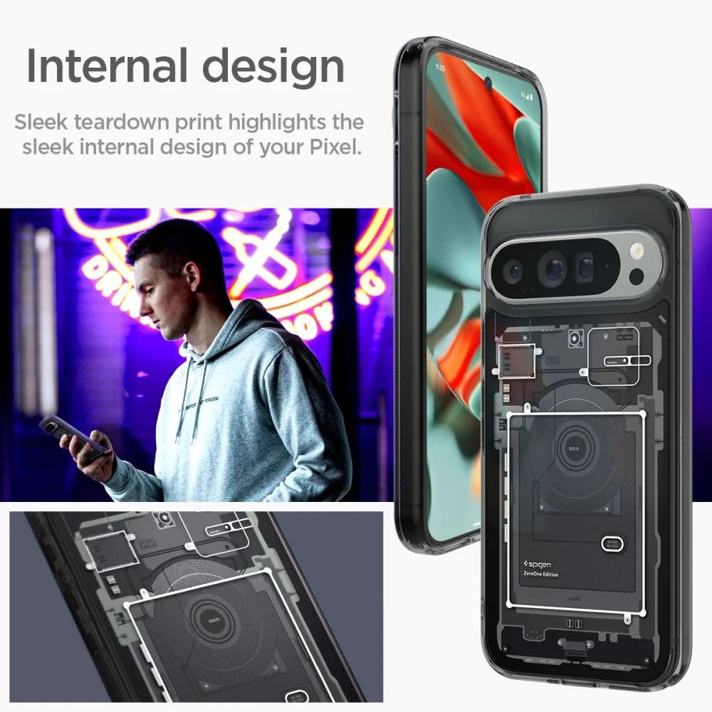 Husa pentru Google Pixel 9 Pro XL - Spigen Ultra Hybrid Zero One - Matte Black