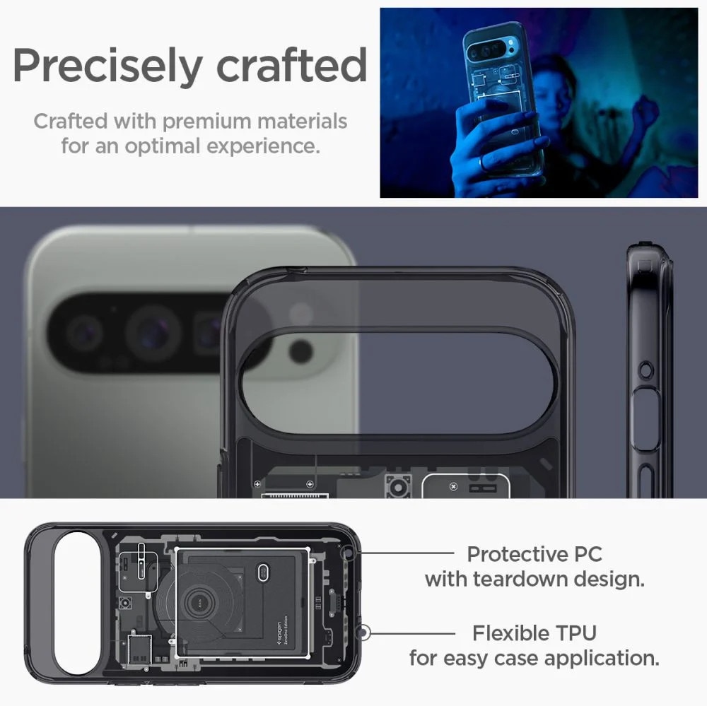 Husa pentru Google Pixel 9 Pro XL - Spigen Ultra Hybrid Zero One - Matte Black