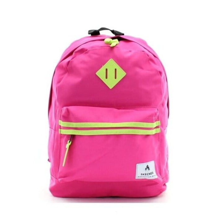 Rucsac Skechers Neonsplash, compartiment laptop, bretele reglabile, roz, 40.5x32x17cm