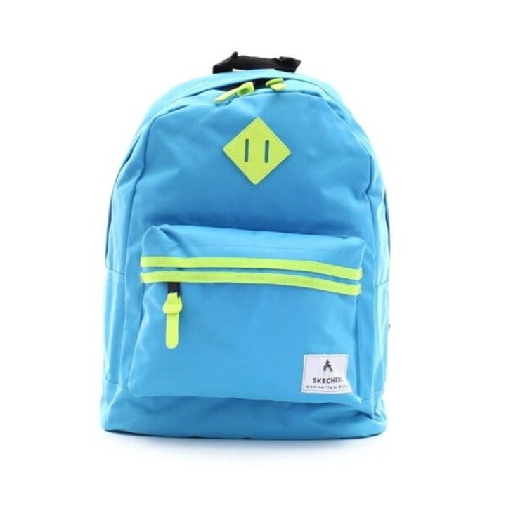 Rucsac Skechers Neonsplash, compartiment laptop, bretele reglabile, albastru, 40.5x32x17cm
