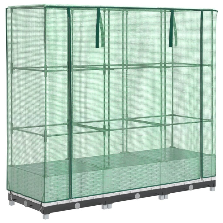 VidaXL rattan megjelenésű magaságyás melegháztakaróval 120x40x123 cm 7 kg 4015839